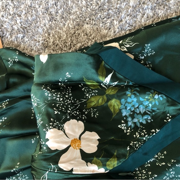 NEW Reformation Neola Silk Midi Dress - Portia Green Floral - Picture 8 of 10